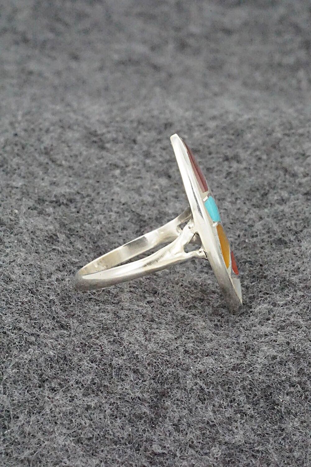 Multi-Stone & Sterling Silver Ring - Orena Leekya - Size 7.25