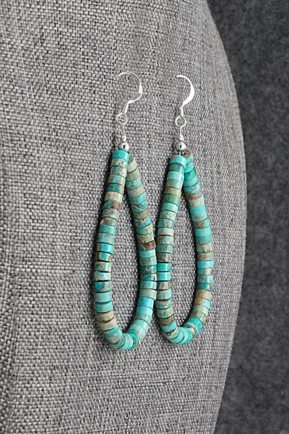 Turquoise & Sterling Silver Earrings - Doreen Jake