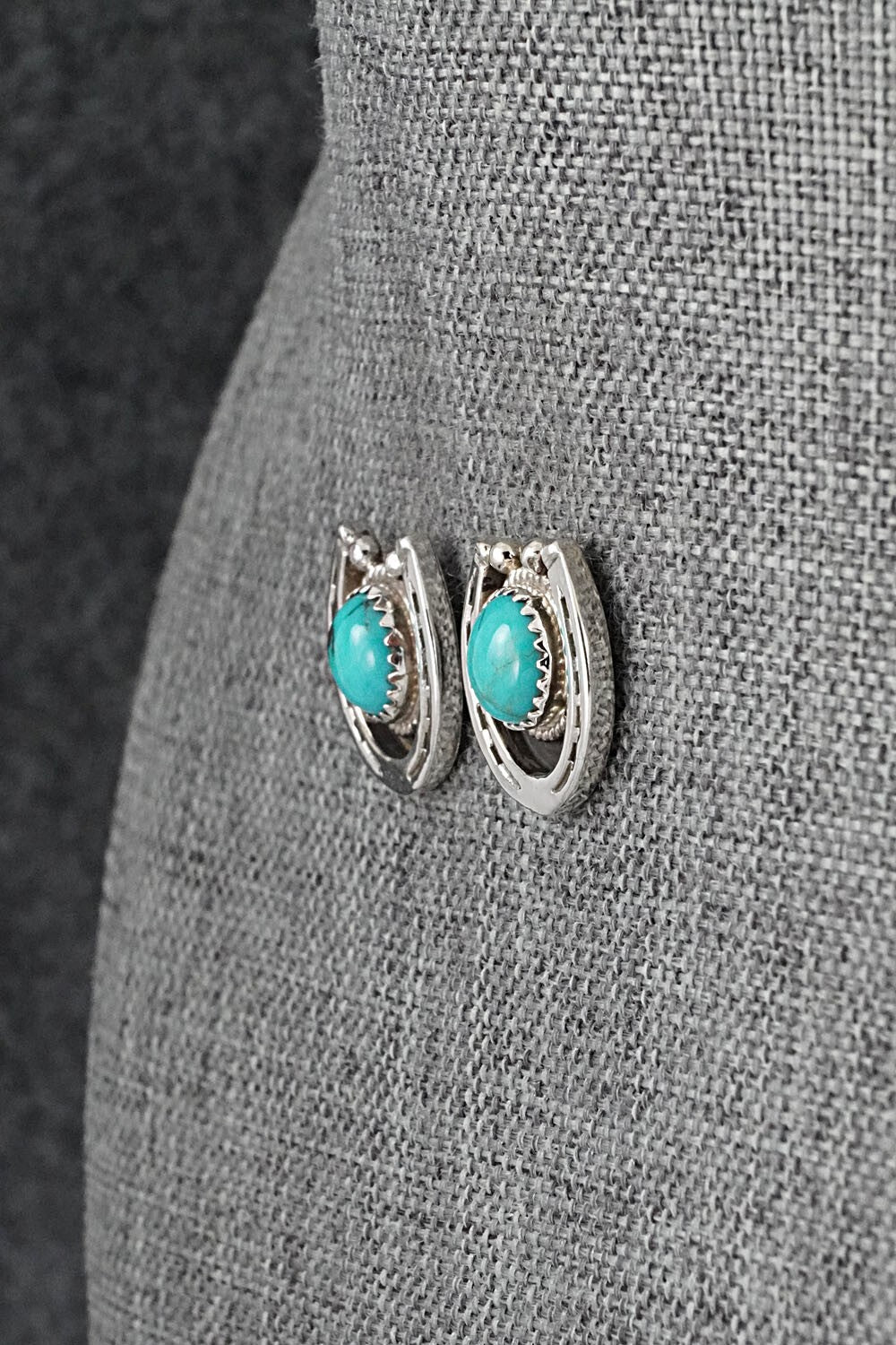 Turquoise & Sterling Silver Earrings - Hiram Largo