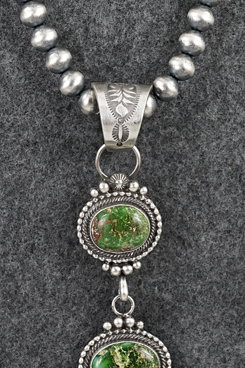 Turquoise & Sterling Silver Necklace - Tom Lewis