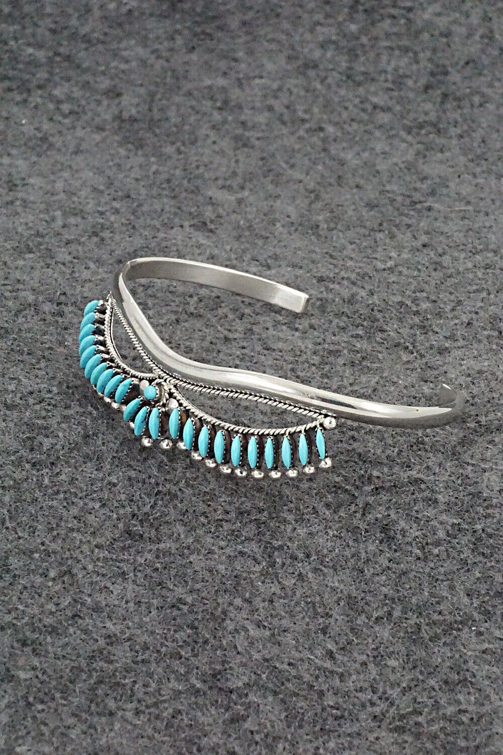 Turquoise & Sterling Silver Bracelet - Stewart Nakatewa