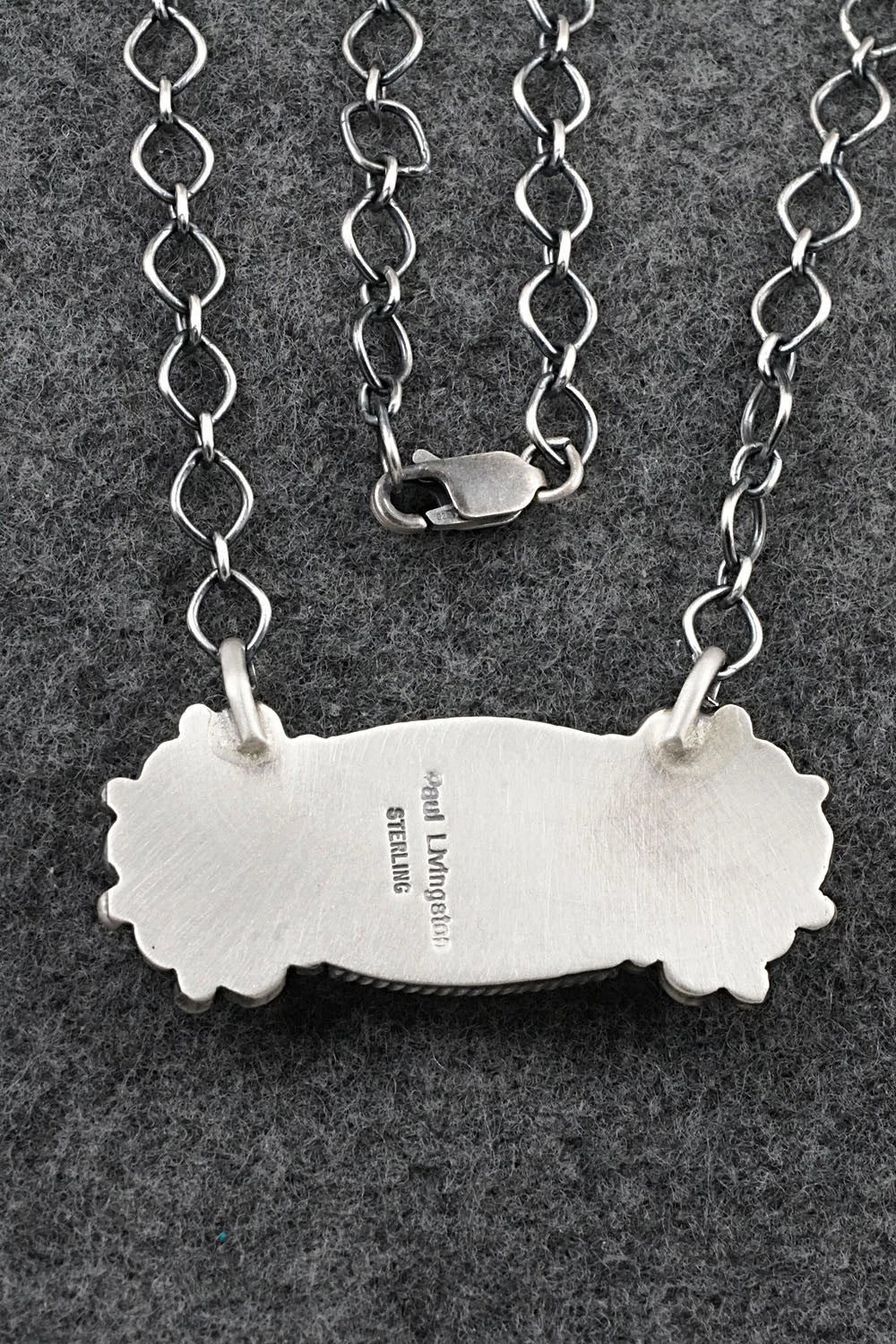 Turquoise & Sterling Silver Necklace - Paul Livingston