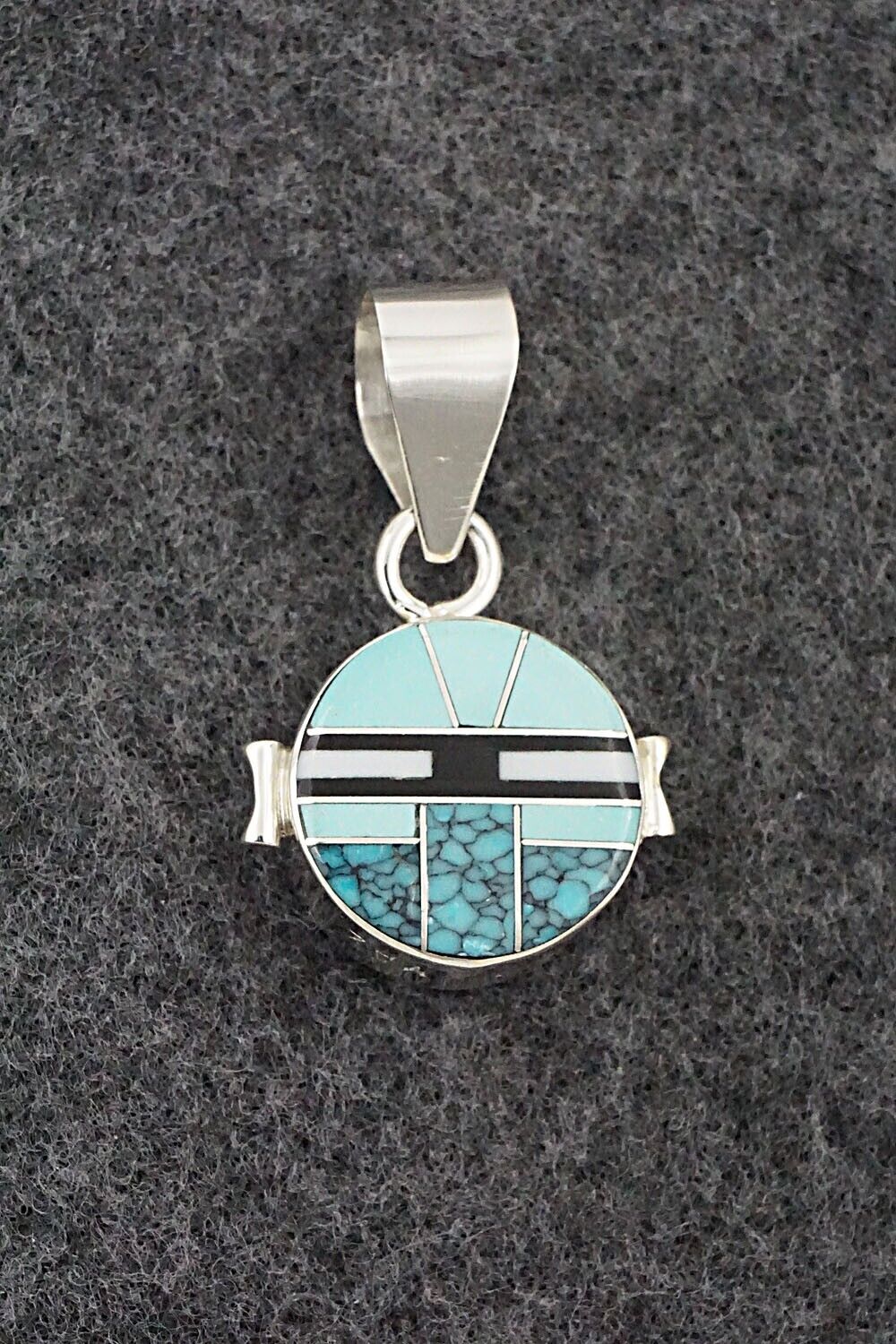 Multi-Stone & Sterling Silver Double-Sided Pendant - Edison Yazzie