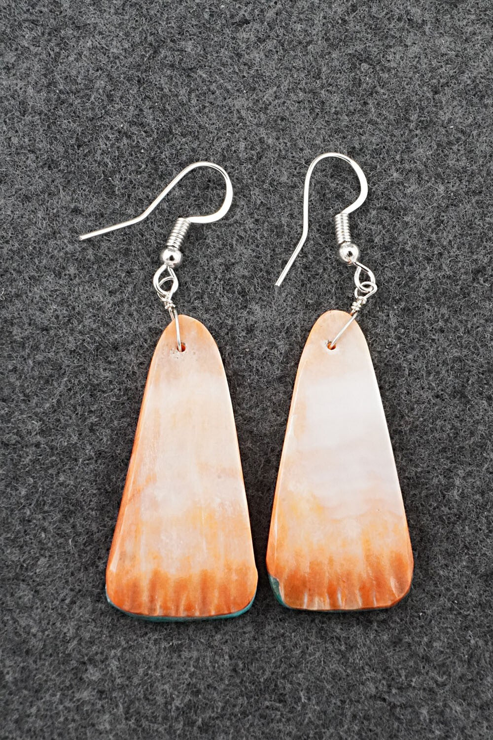 Spiny Oyster, Turquoise & Sterling Silver Earrings - Louise Pete