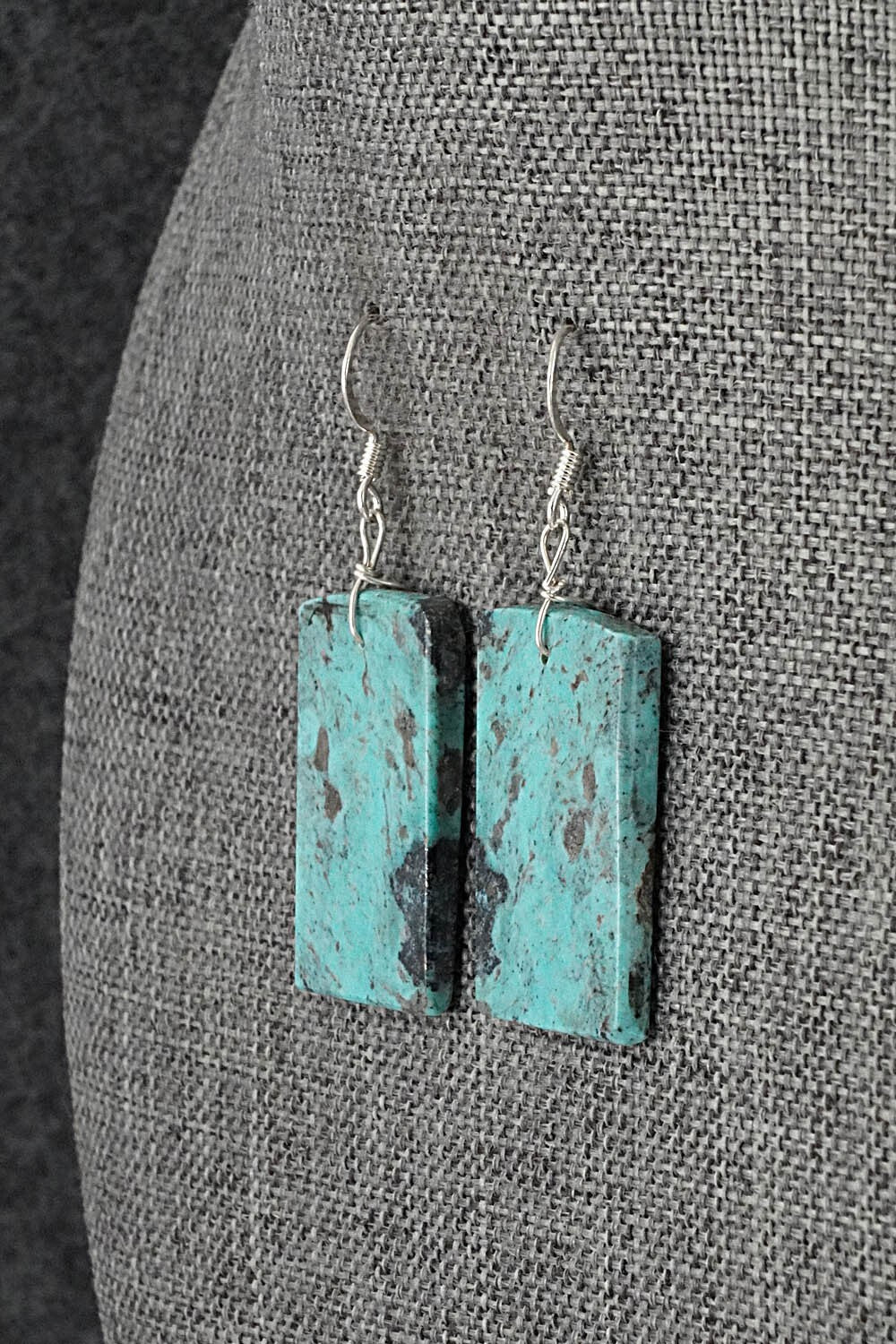 Turquoise & Sterling Silver Earrings - Joe Garcia
