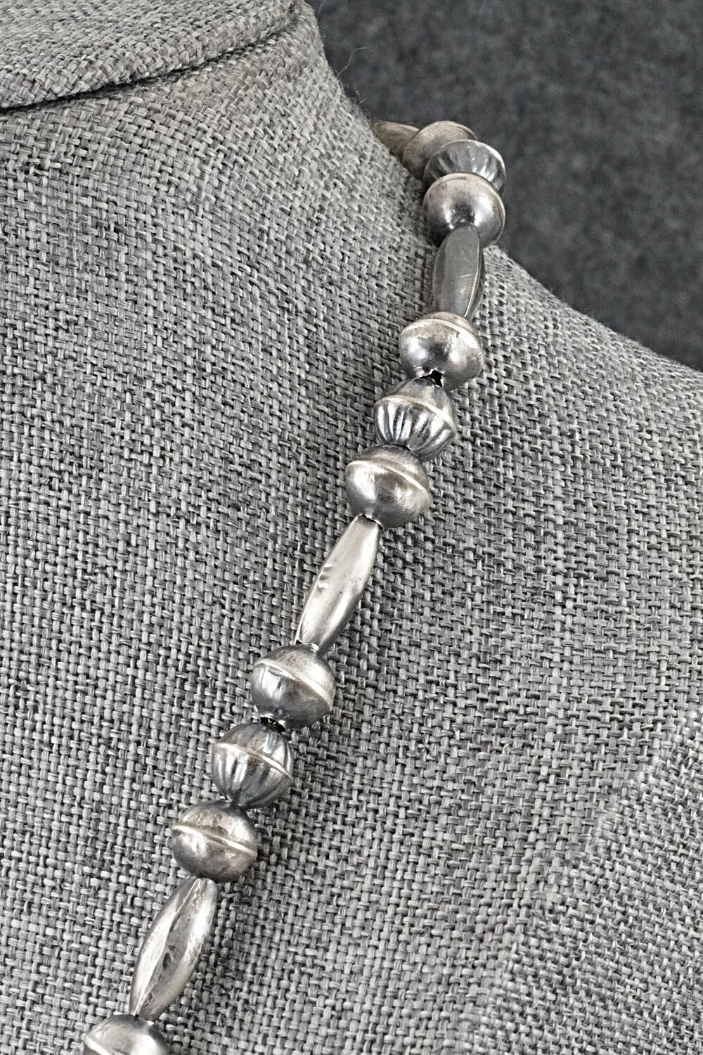 Sterling Silver Navajo Pearl Necklace 18" - Vintage
