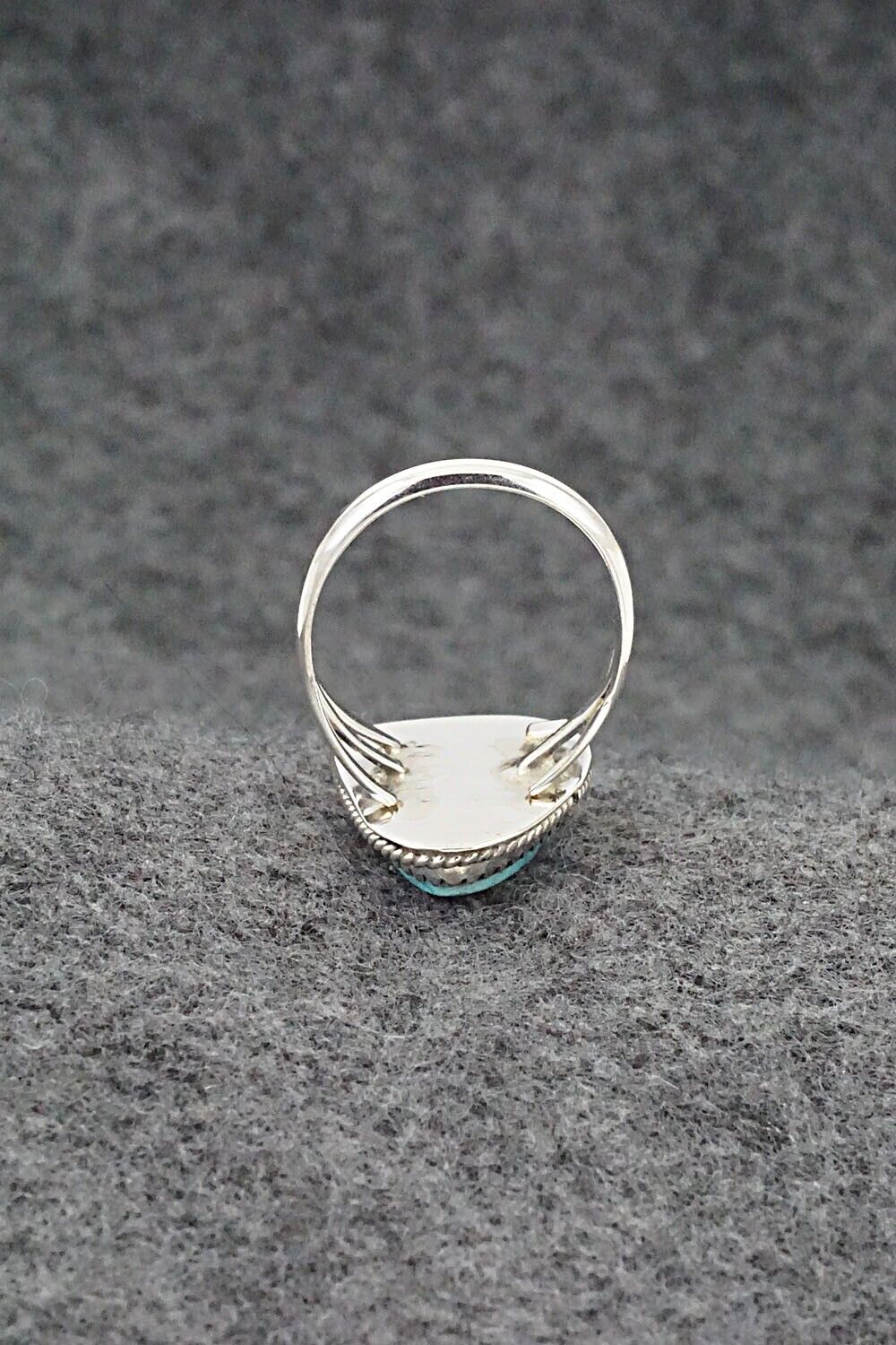 Turquoise & Sterling Silver Ring - Tom Dinetso - Size 7