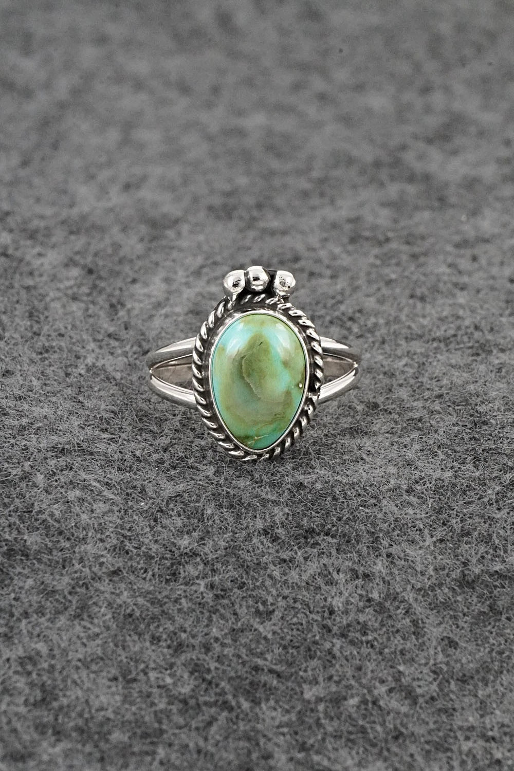 Turquoise & Sterling Silver Ring - Rosemary Saunders - Size 6