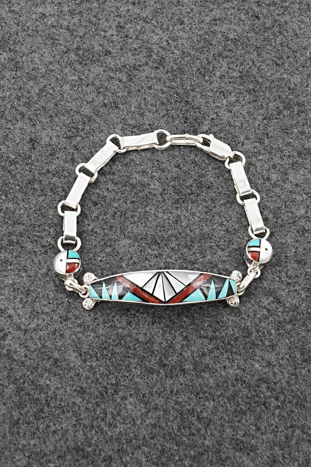 Multi-Stone & Sterling Silver Link Bracelet - Ola Eriacho
