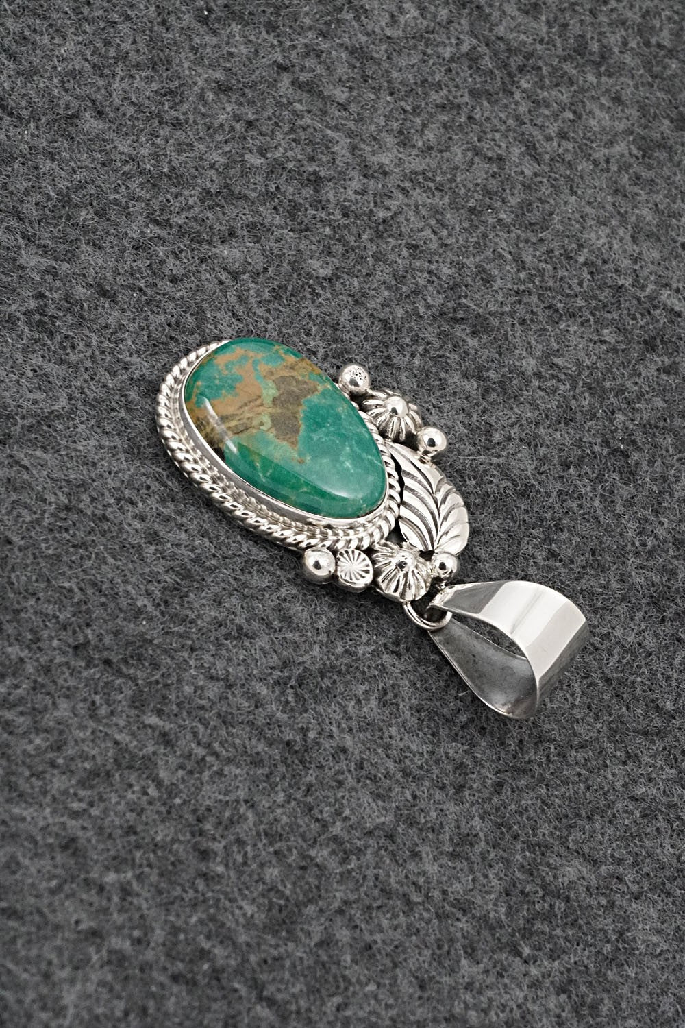 Turquoise & Sterling Silver Pendant - Ella Linkin