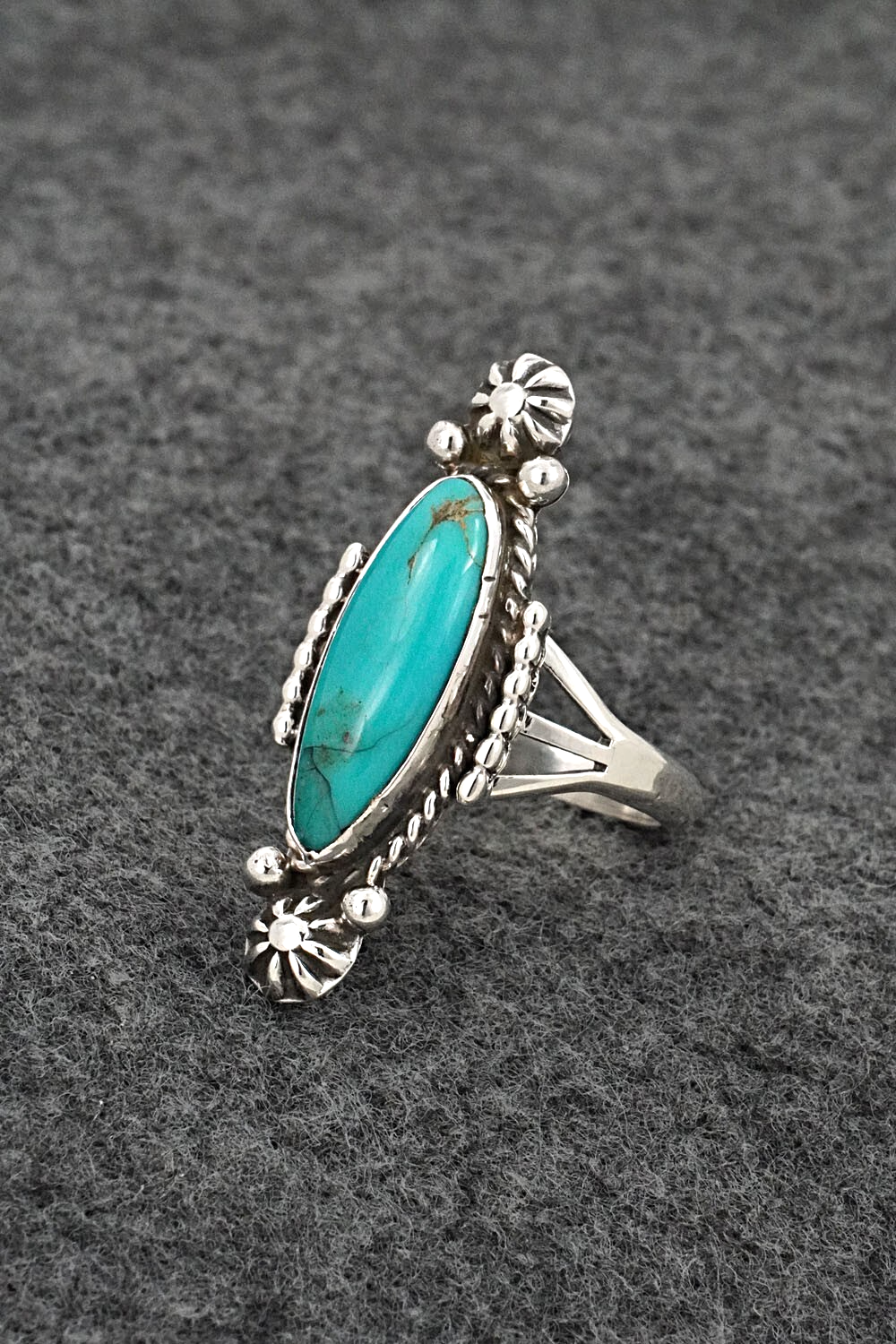 Turquoise & Sterling Silver Ring - Daniel Benally - Size 8