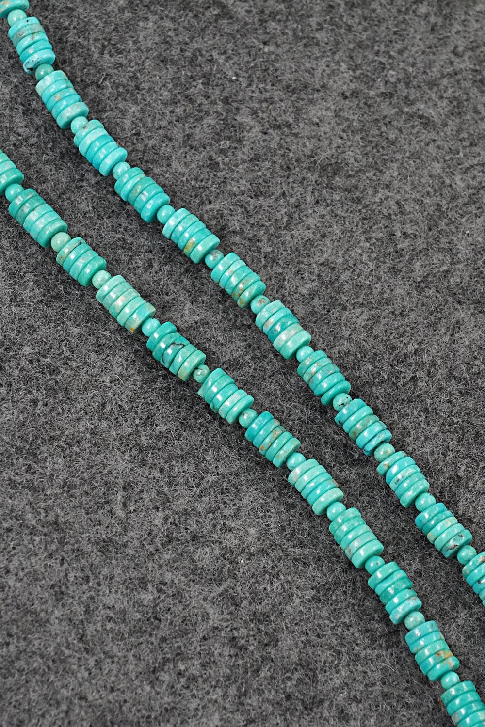Turquoise & Sterling Silver Necklace 19" - Helen Tsosie