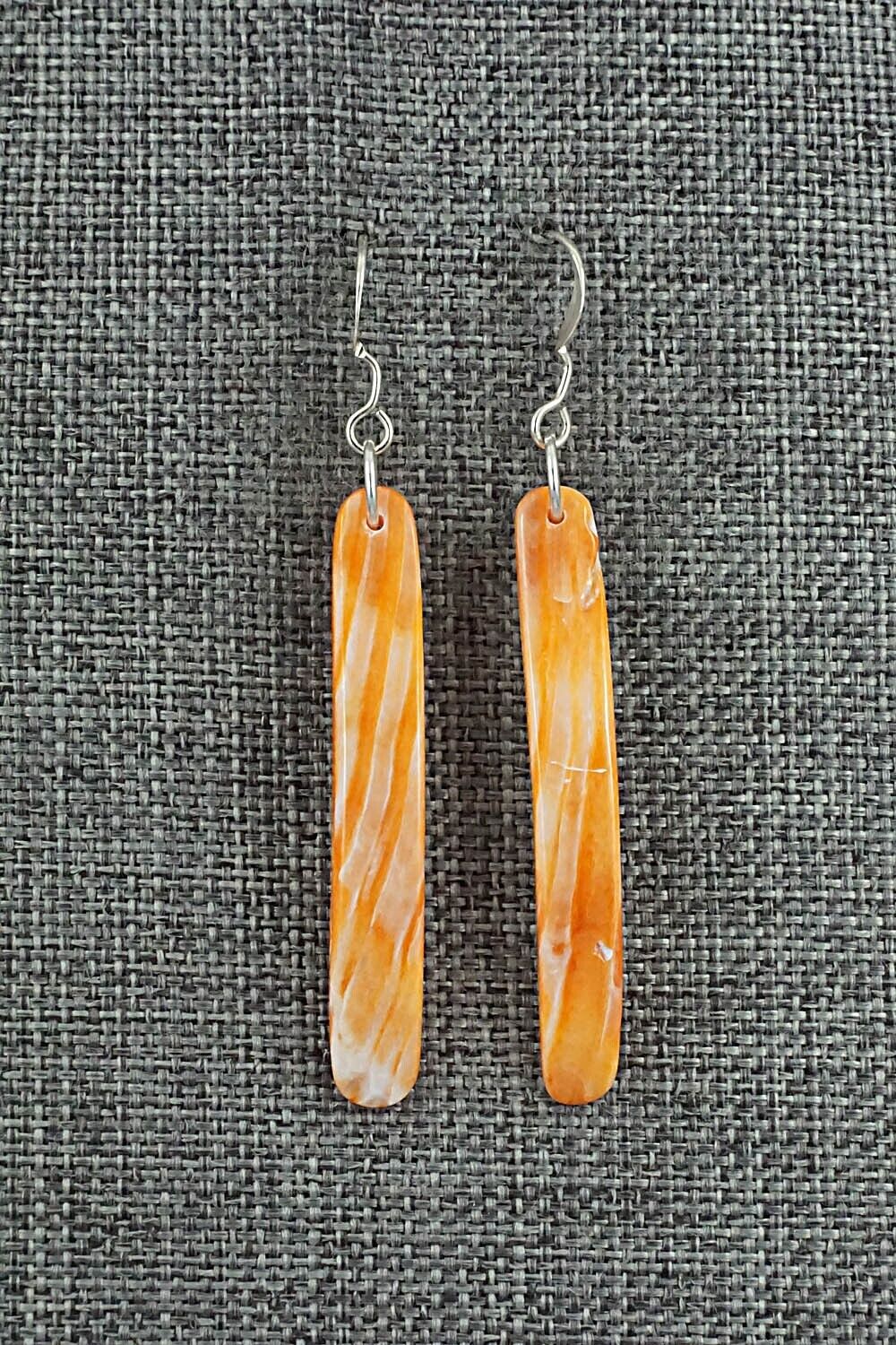 Spiny Oyster & Sterling Silver Earrings - Jesus Espino