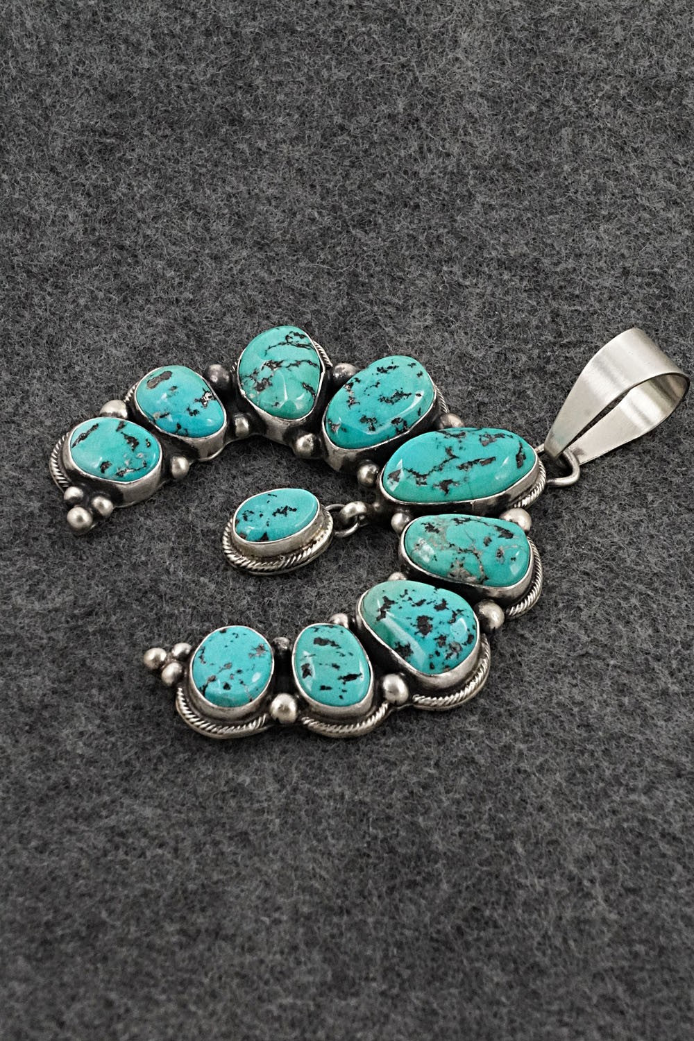 Turquoise & Sterling Silver Pendant - Kathleen Livingston