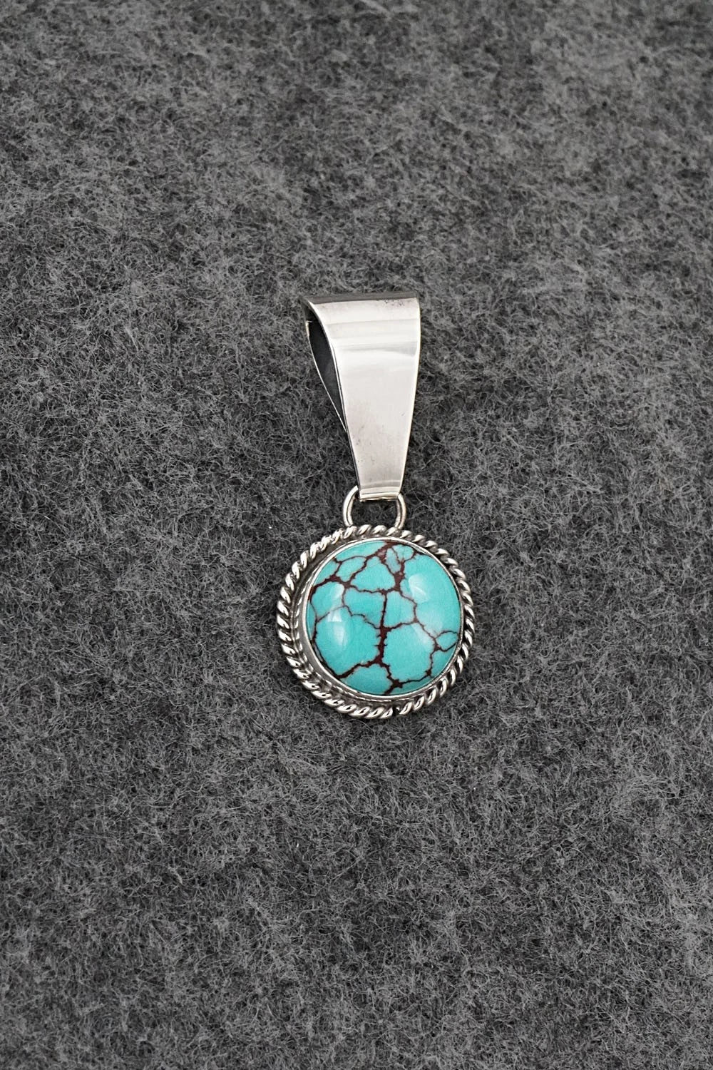 Turquoise & Sterling Silver Pendant - Eugene Gruber