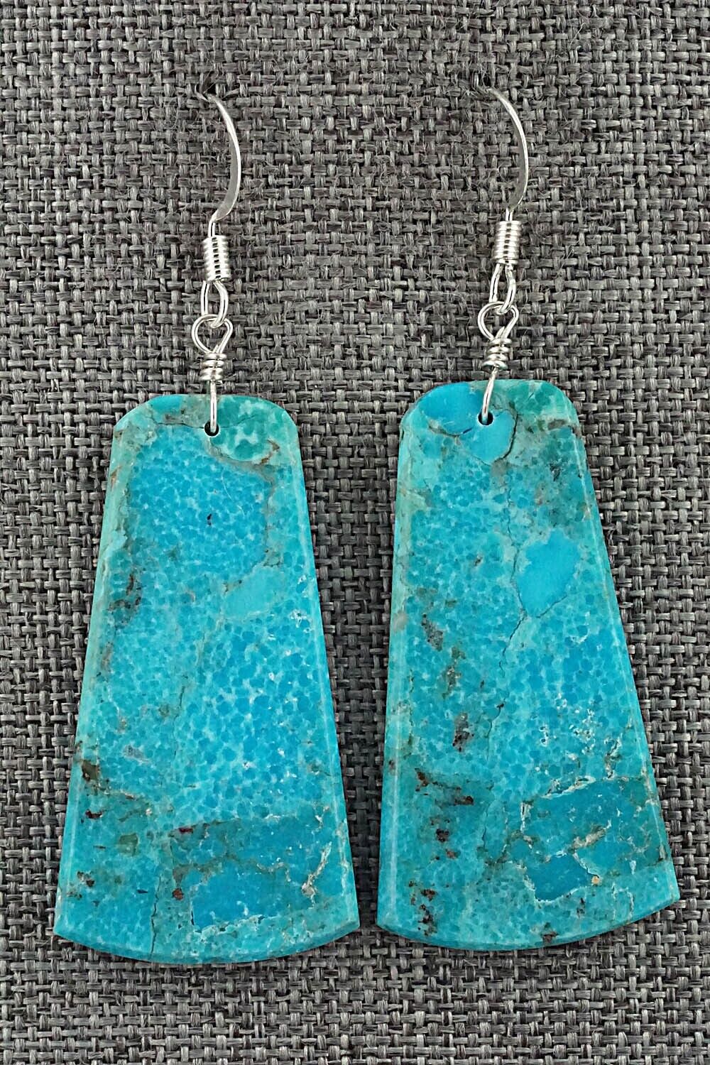 Turquoise & Sterling Silver Earrings - Lupe Lovato
