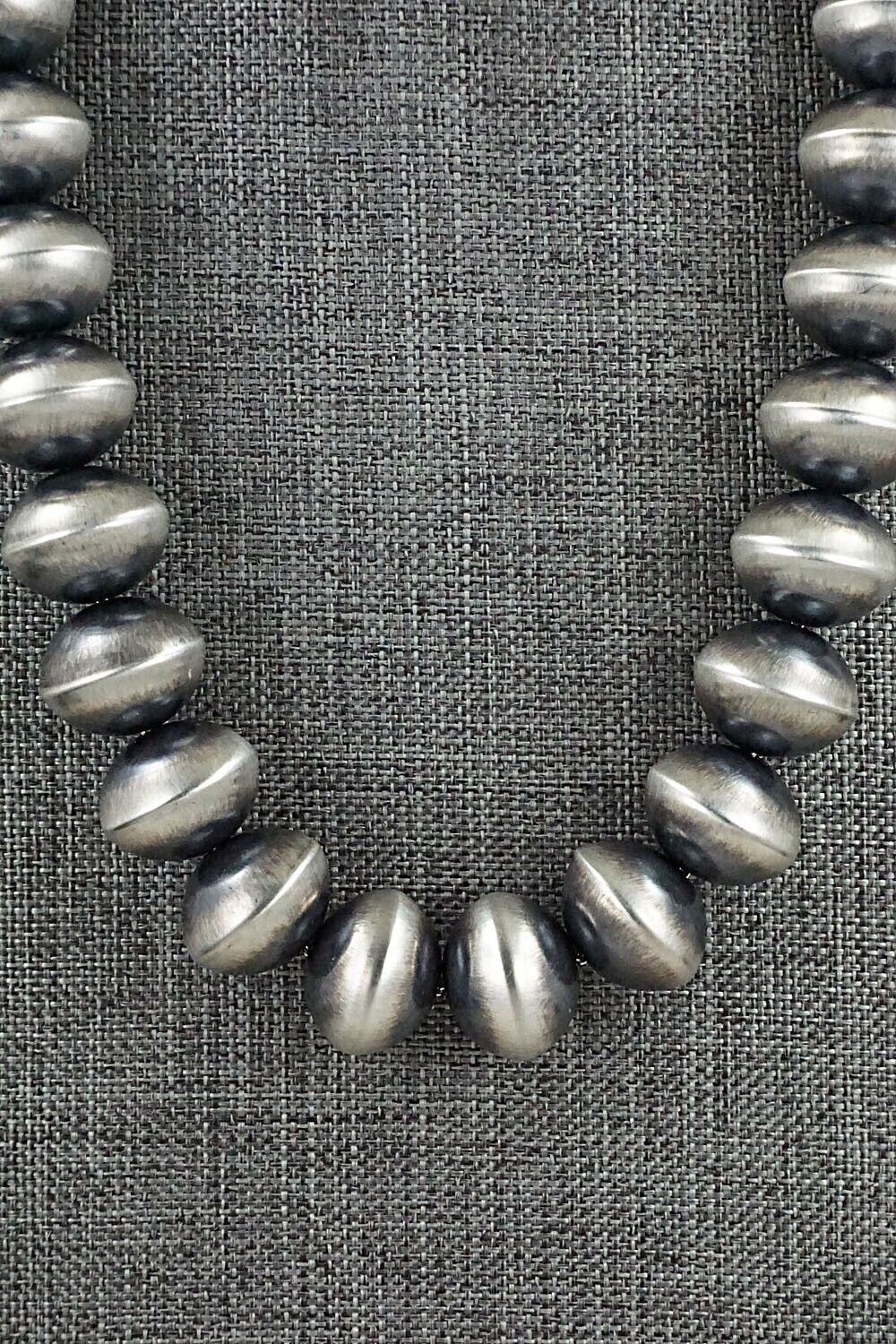 Sterling Silver Navajo Pearl Necklace 24" - Bryannen Halwood
