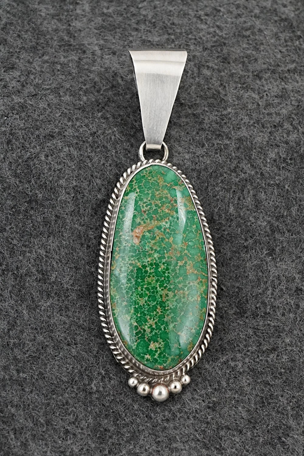 Turquoise & Sterling Silver Pendant - Eugene Gruber