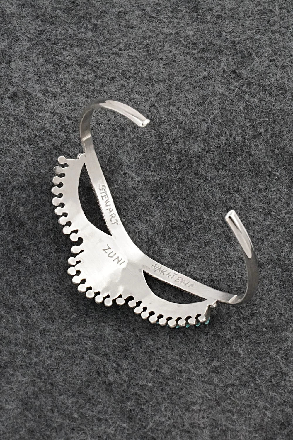 Turquoise & Sterling Silver Bracelet - Stewart Nakatewa