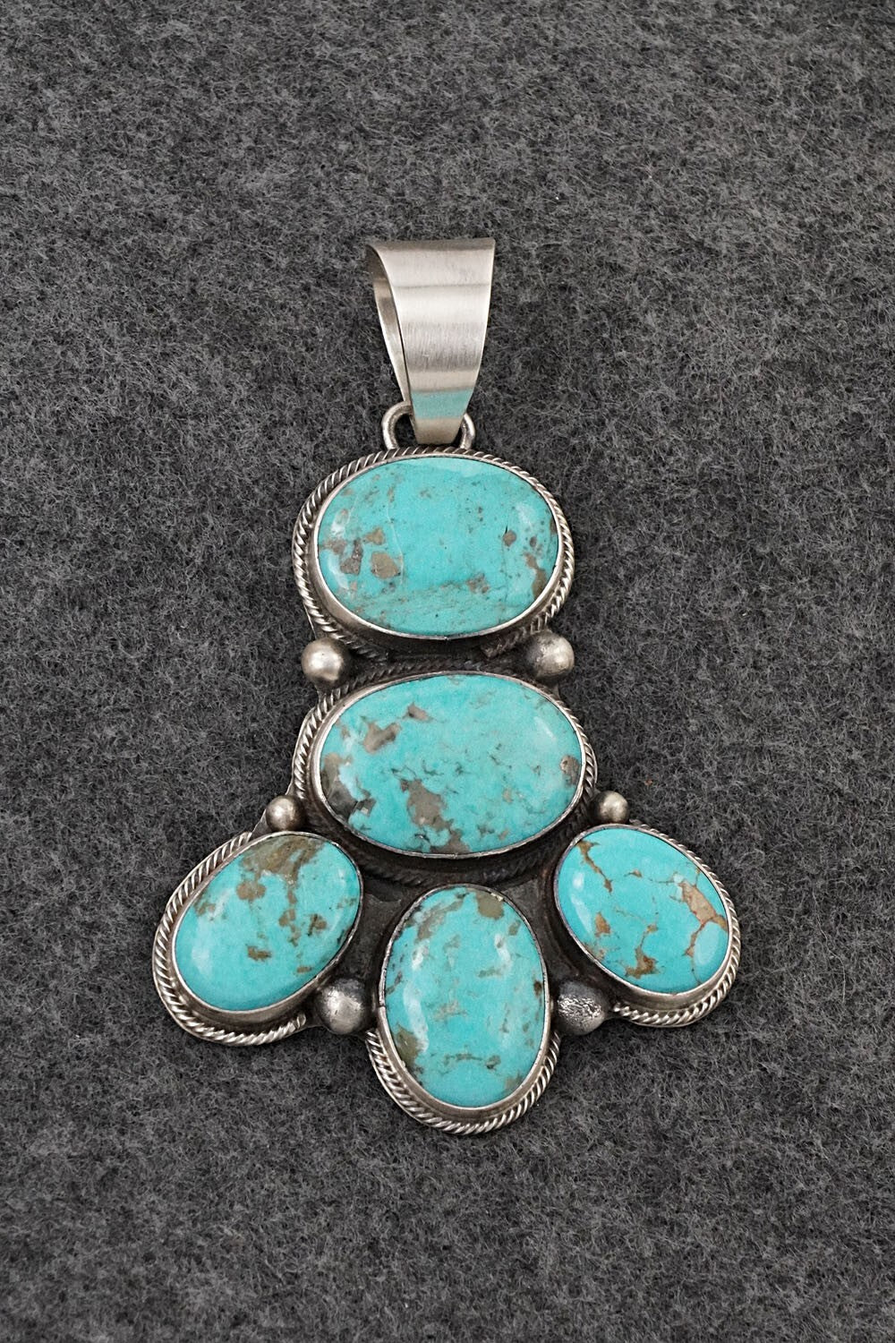 Turquoise & Sterling Silver Pendant - Kathleen Chavez