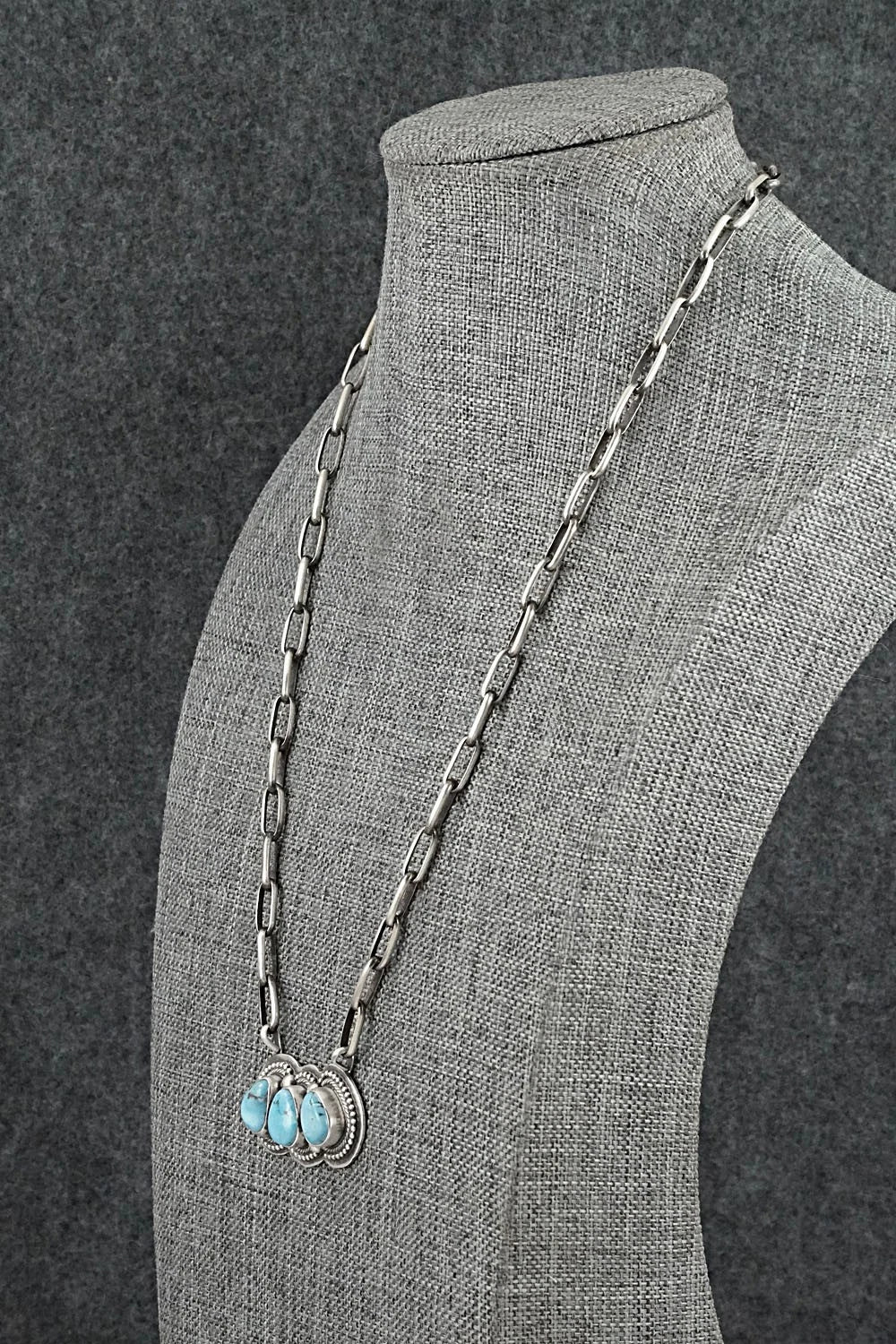 Turquoise & Sterling Silver Necklace - Kathleen Livingston