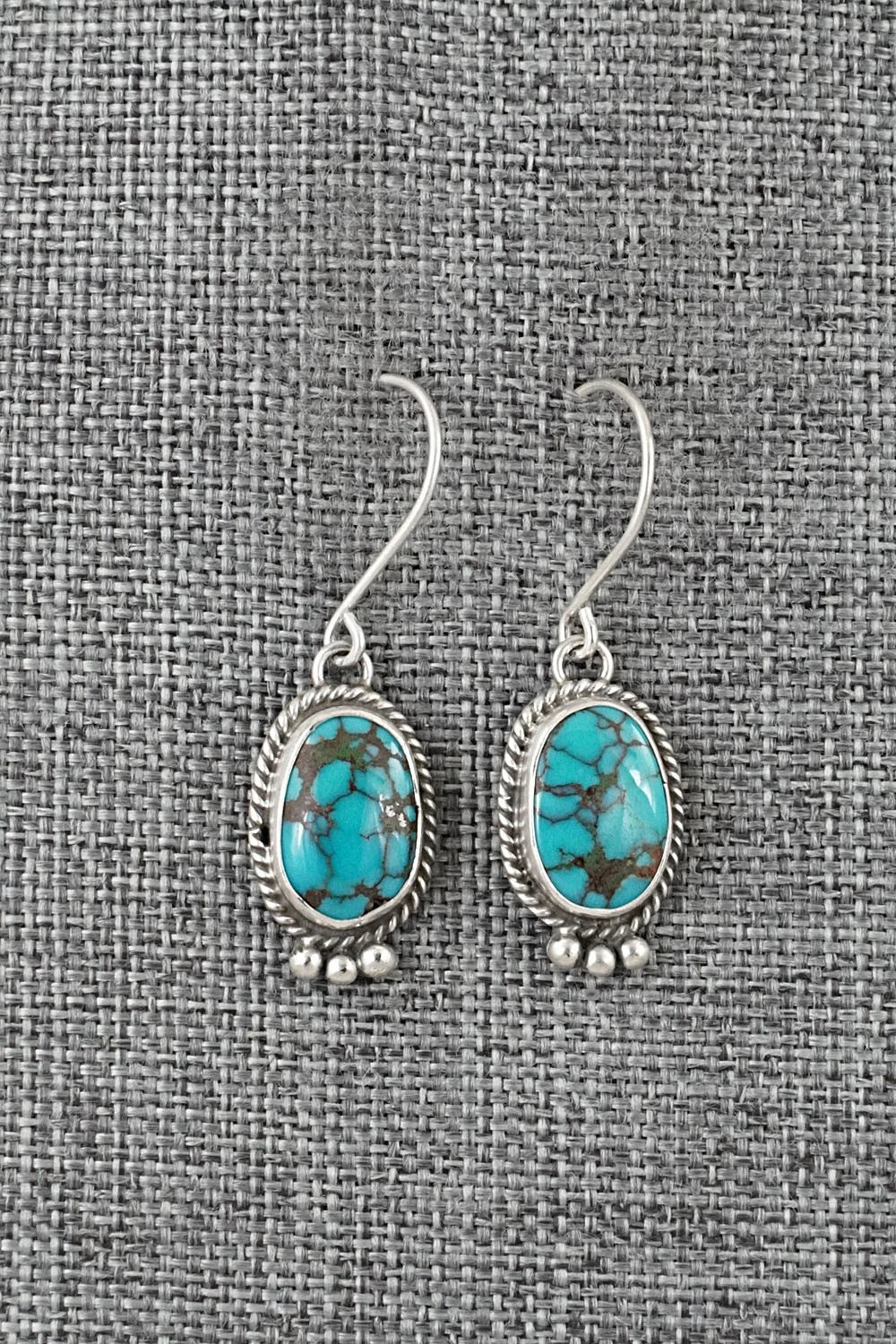 Turquoise & Sterling Silver Earrings - Eugene Gruber