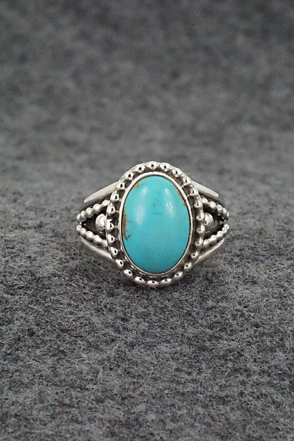 Turquoise & Sterling Silver Ring - Thomas Yazzie - Size 8