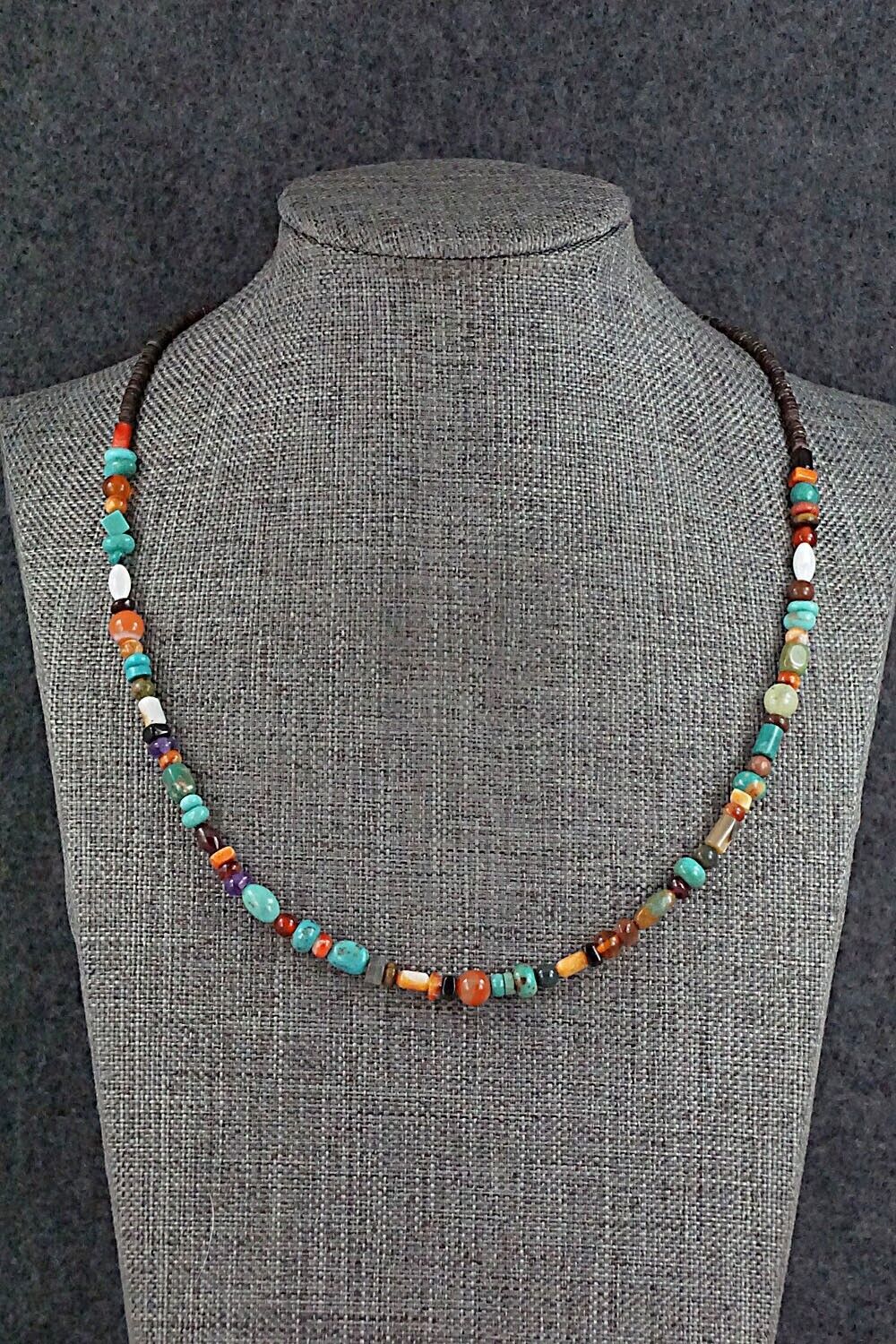 Multi-Stone and Sterling Silver Necklace - Helen Tsosie