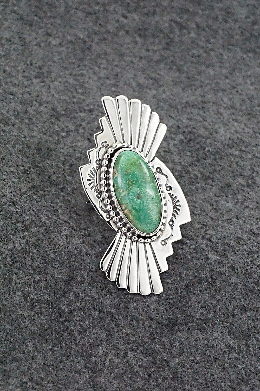 Turquoise & Sterling Silver Ring - Randy Billy - Size 7