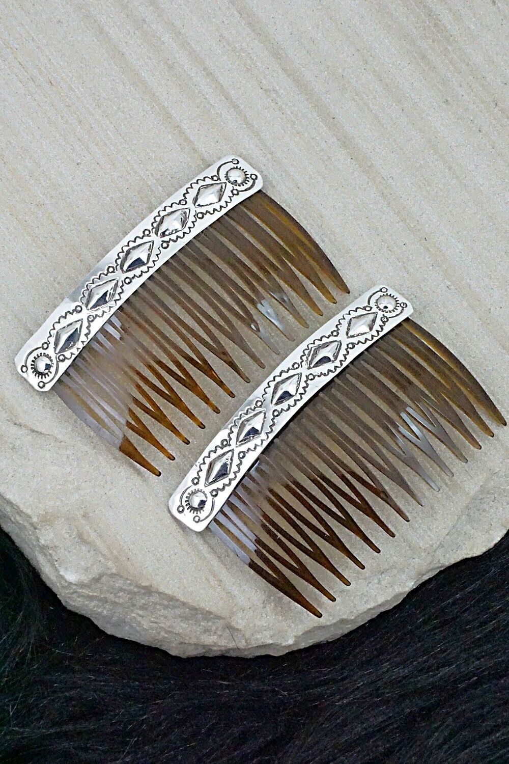 Sterling Silver Hair Combs - Jeannie Blackgoat