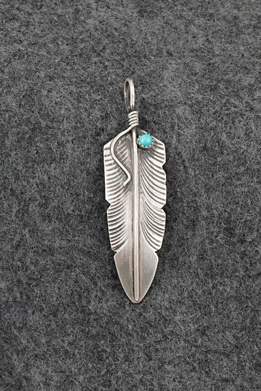 Turquoise & Sterling Silver Pendant - Chris Charley