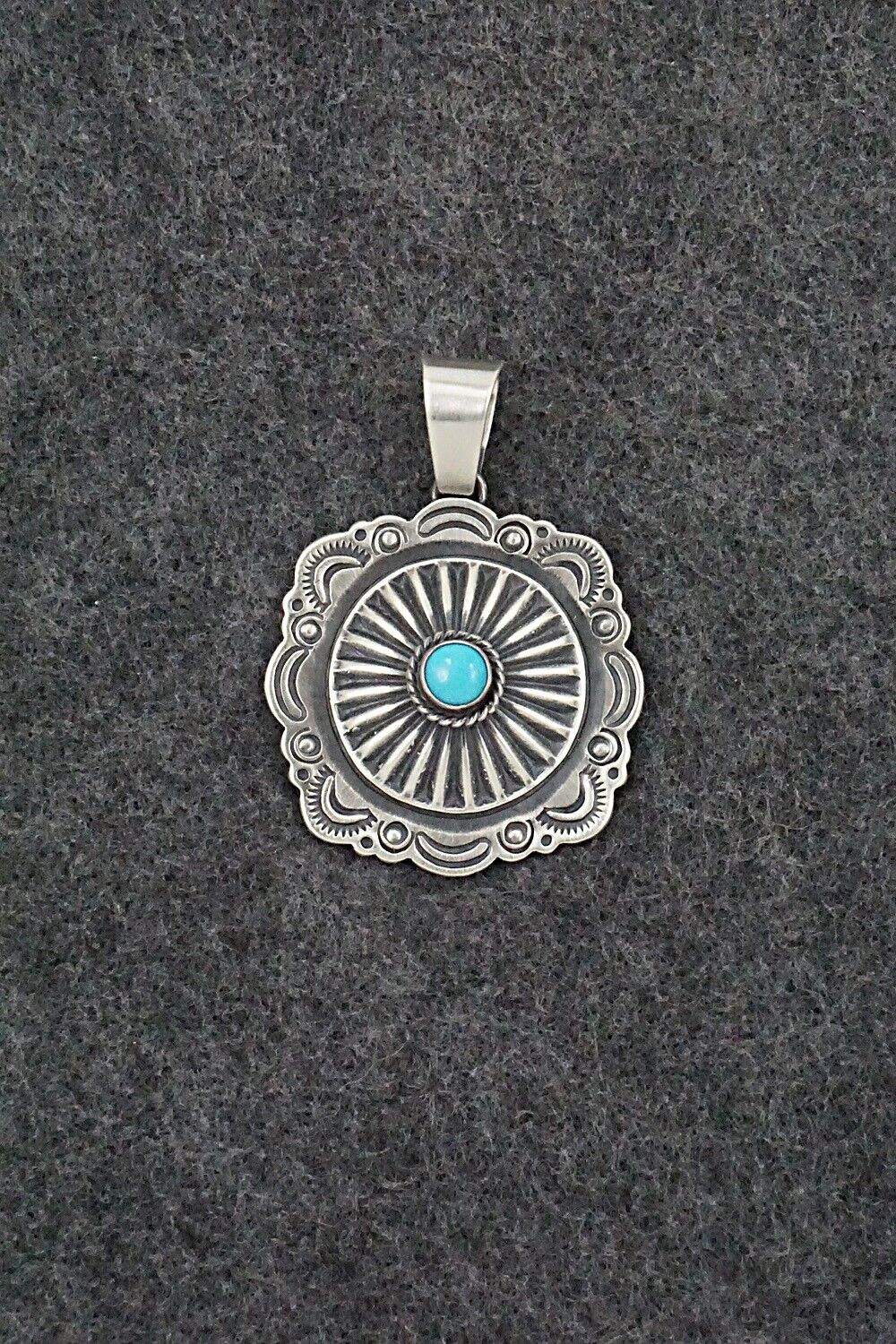 Turquoise and Sterling Silver Pendant - Derrick Gordon