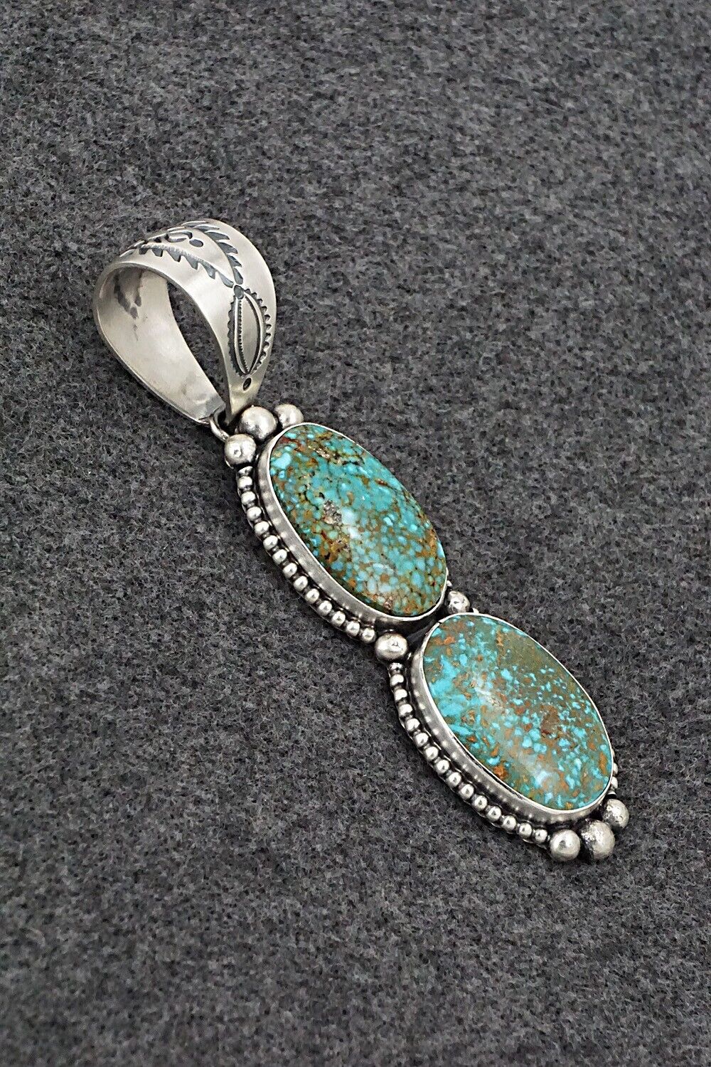 Turquoise & Sterling Silver Pendant - Darrin Livingston