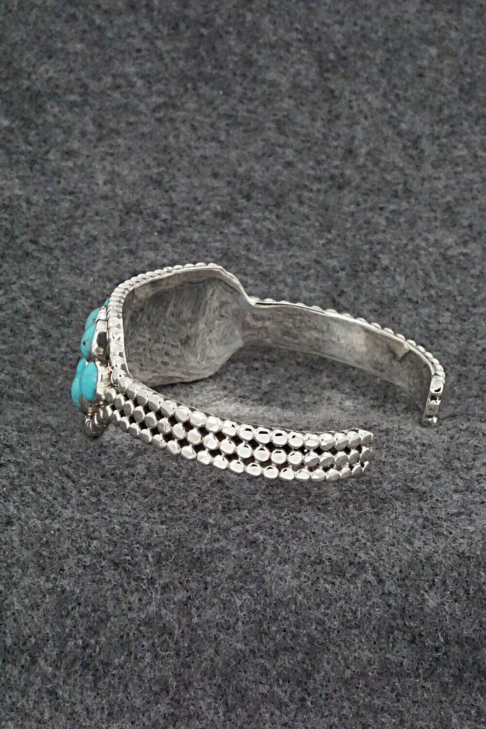 Turquoise & Sterling Silver Bracelet - Kenny Lonjose