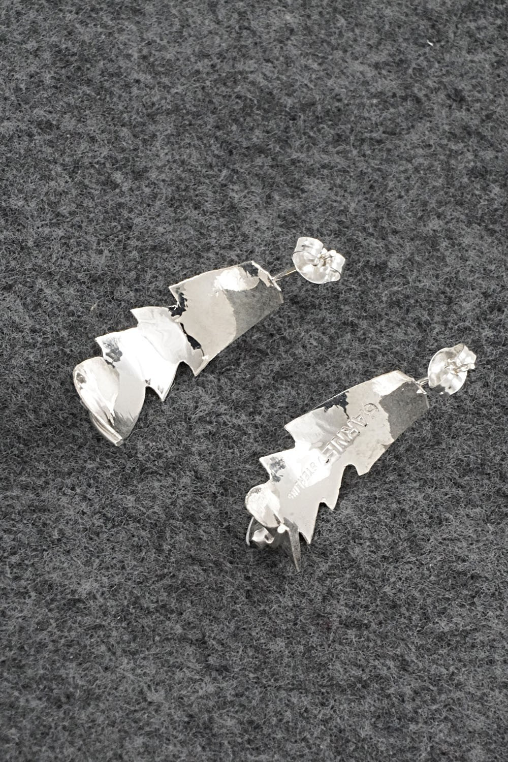 White Buffalo & Sterling Silver Earrings - Alan Barney