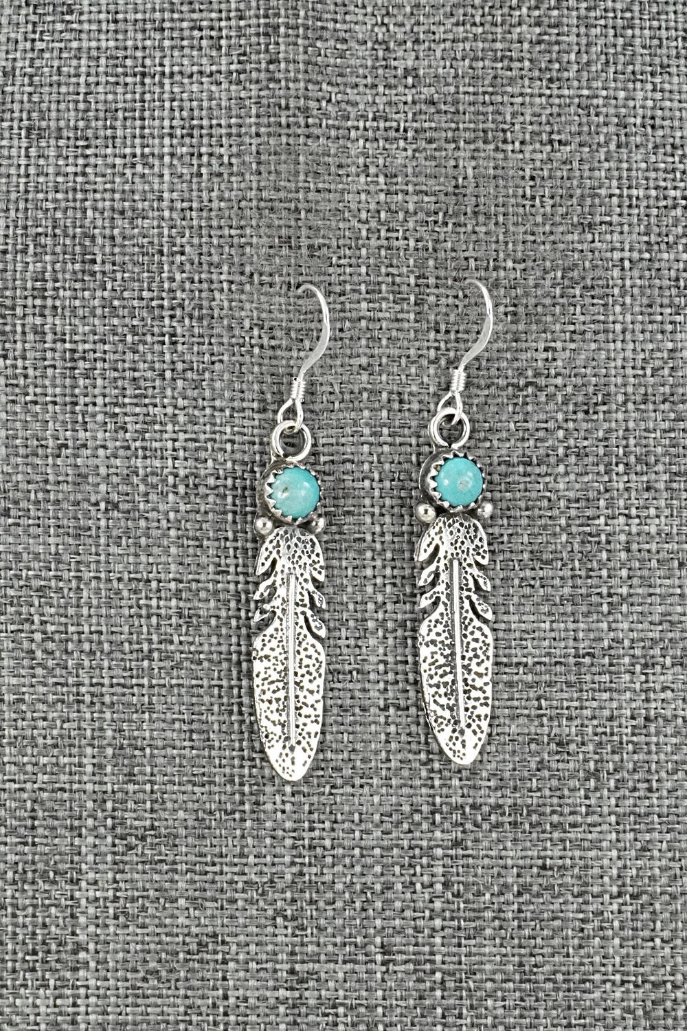 Turquoise & Sterling Silver Earrings - Adelarae Yazzie