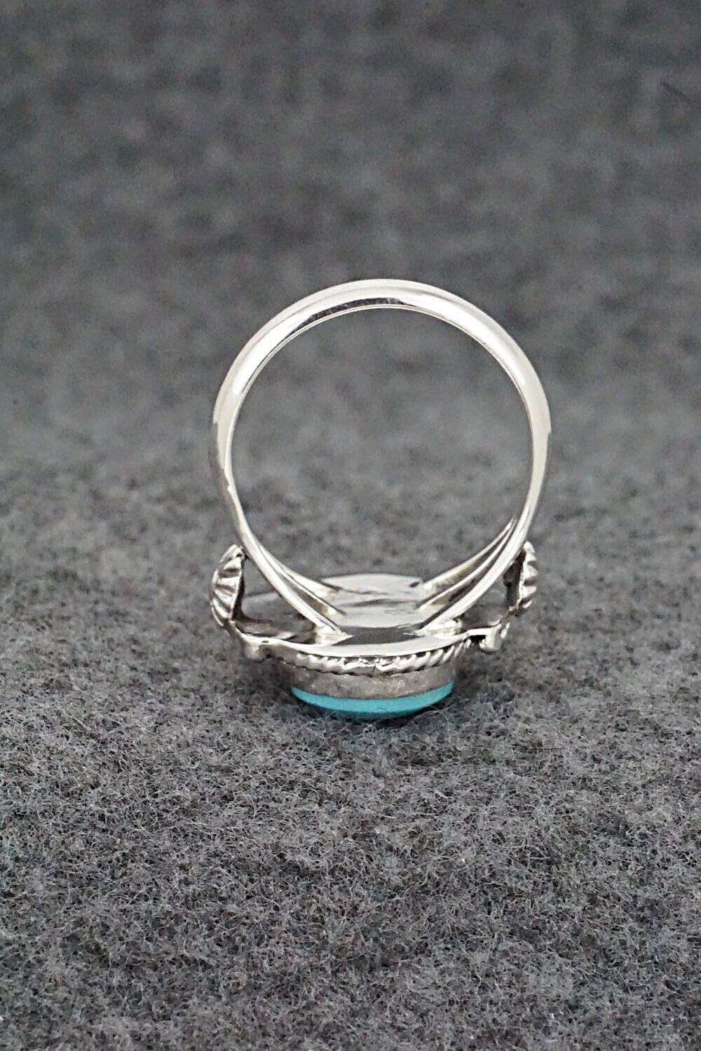 Turquoise & Sterling Silver Ring - Andrew Vandever - Size 8.5