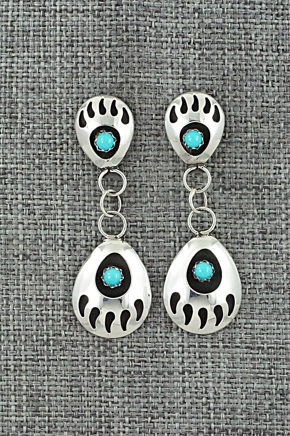 Turquoise & Sterling Silver Earrings - Sandra Parker