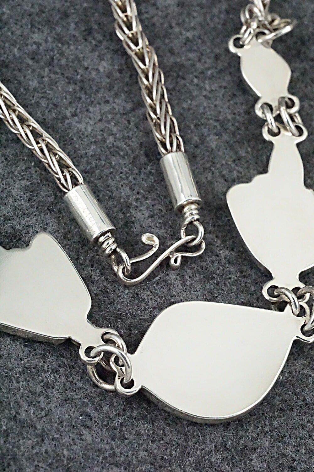 Turquoise & Sterling Silver Necklace and Earrings Set - Smokey Gchachu