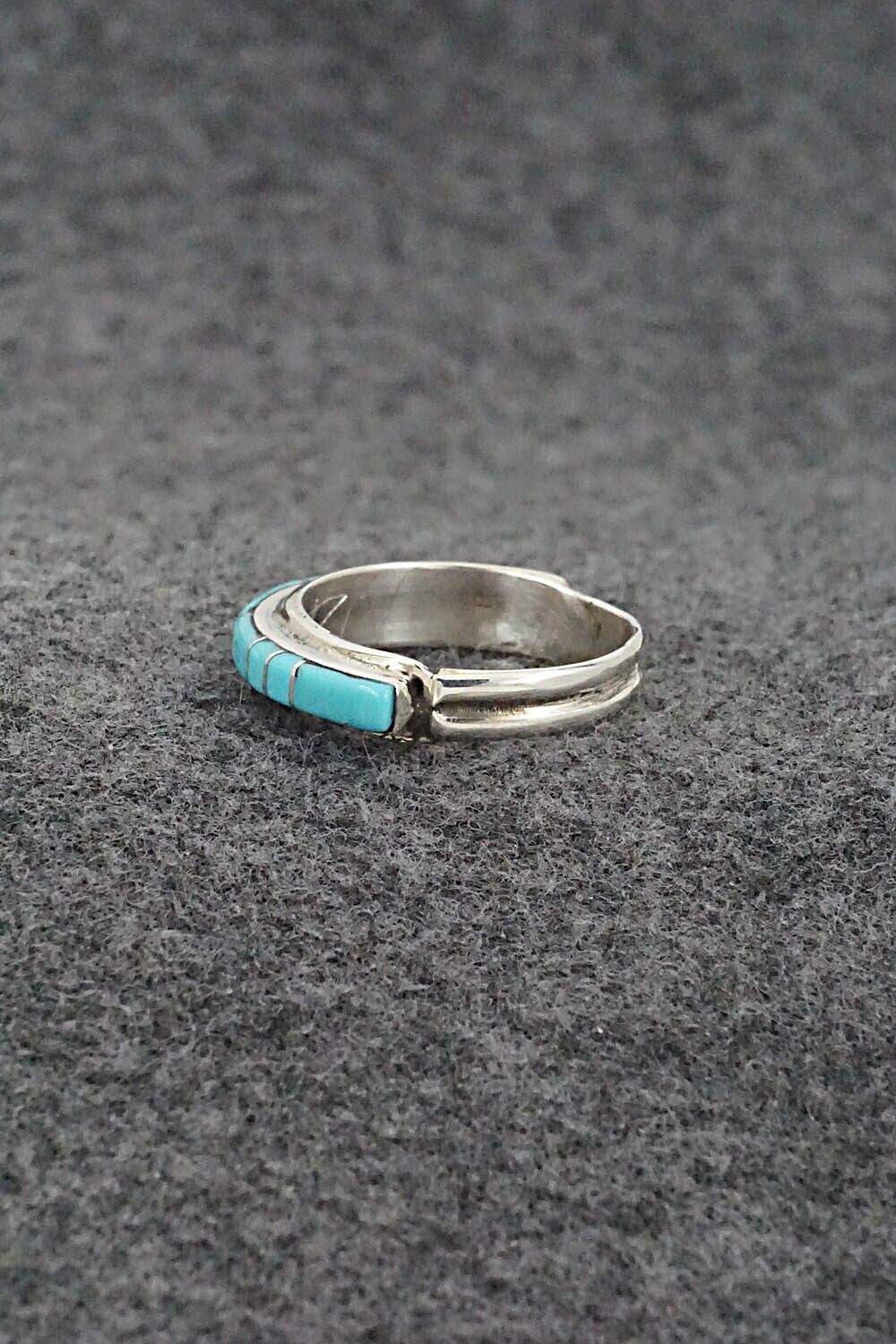 Turquoise & Sterling Silver Ring - Roland Natachu - Size 7.25