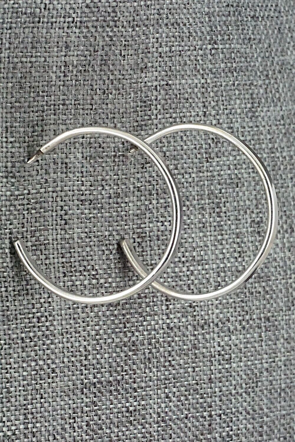 Sterling Silver Hoop Earrings - Elaine Tahe
