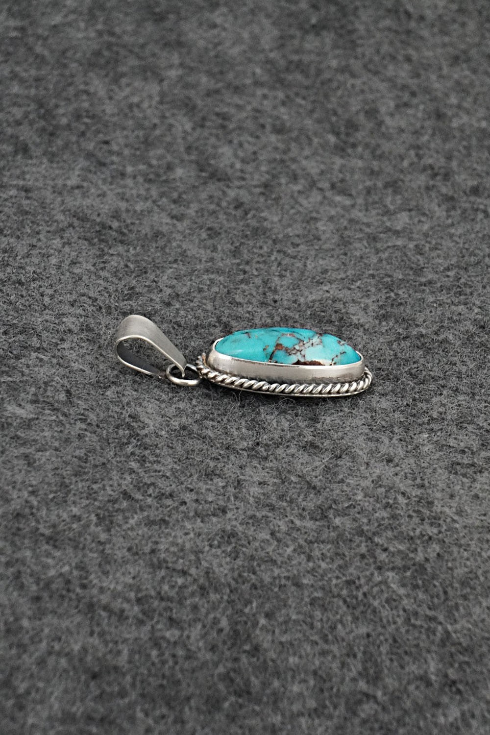 Turquoise & Sterling Silver Pendant - Rena Begay
