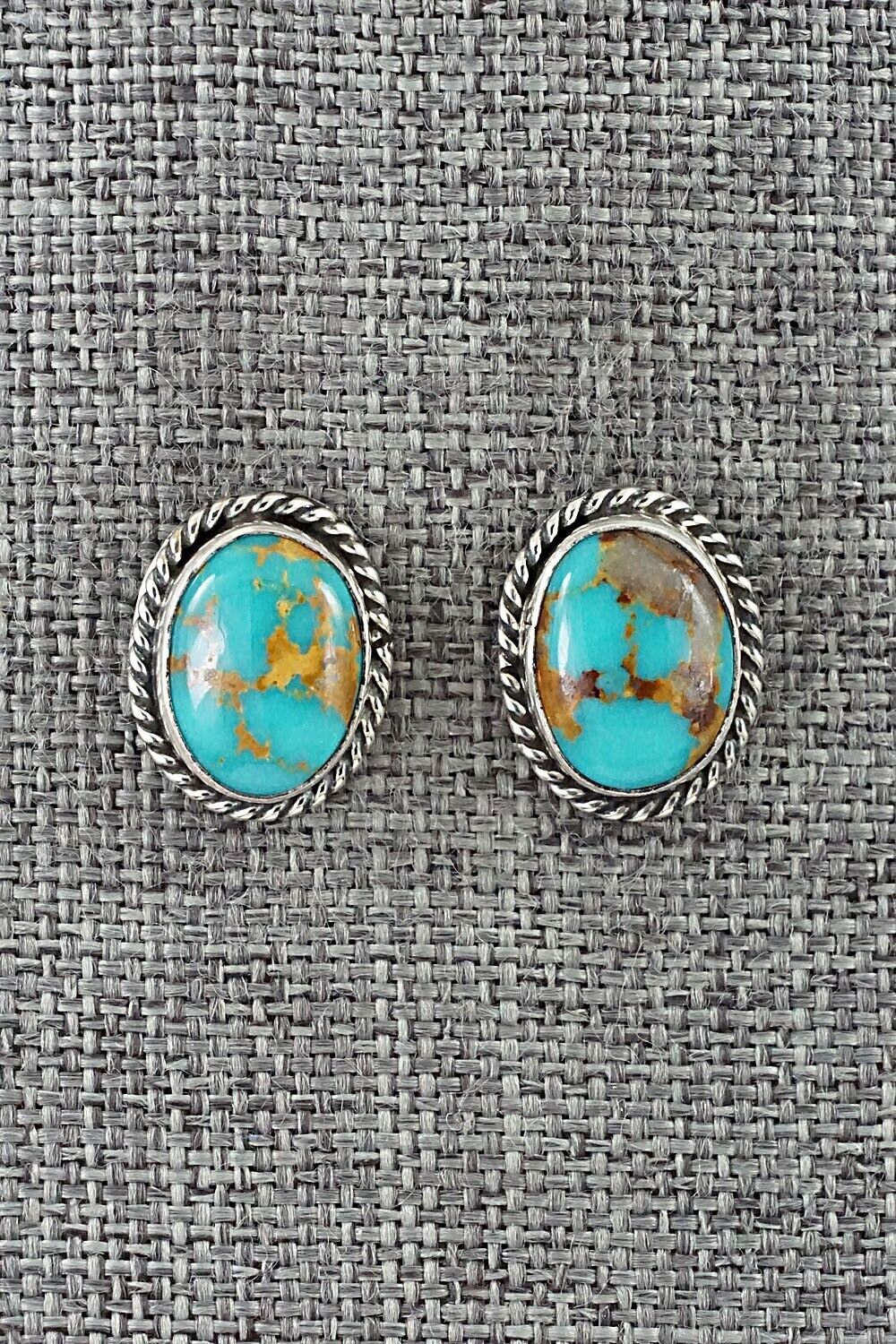 Turquoise & Sterling Silver Earrings - Marco Begaye