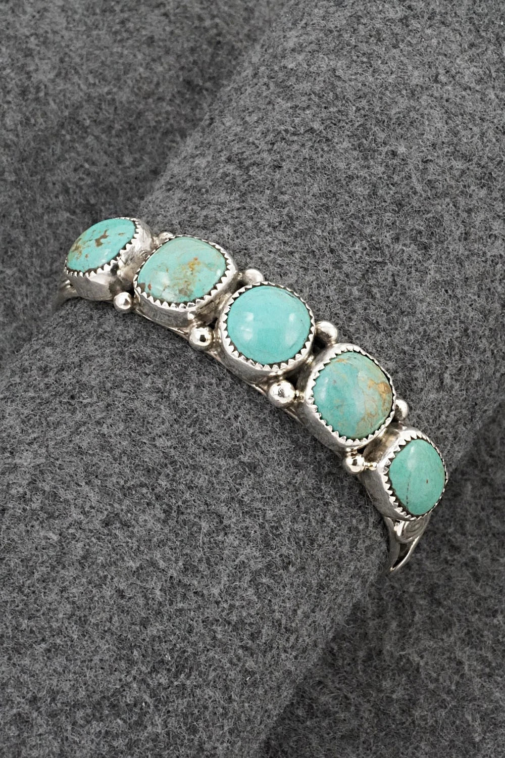 Turquoise & Sterling Silver Bracelet - Priscilla Reeder