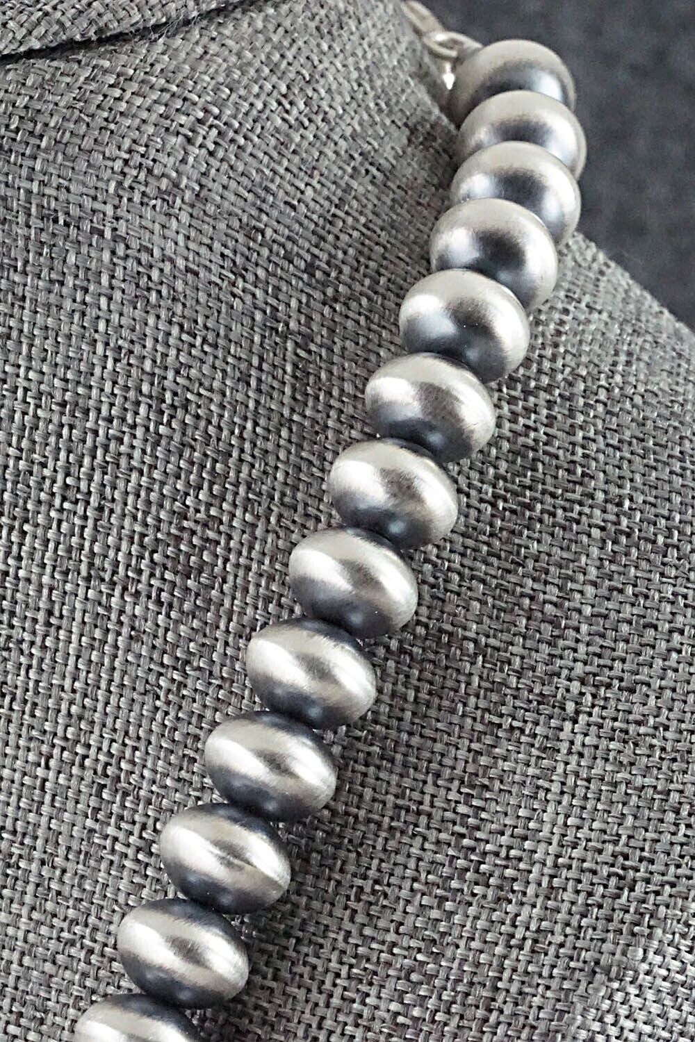Sterling Silver Navajo Pearl Necklace 24" - Bryannen Halwood