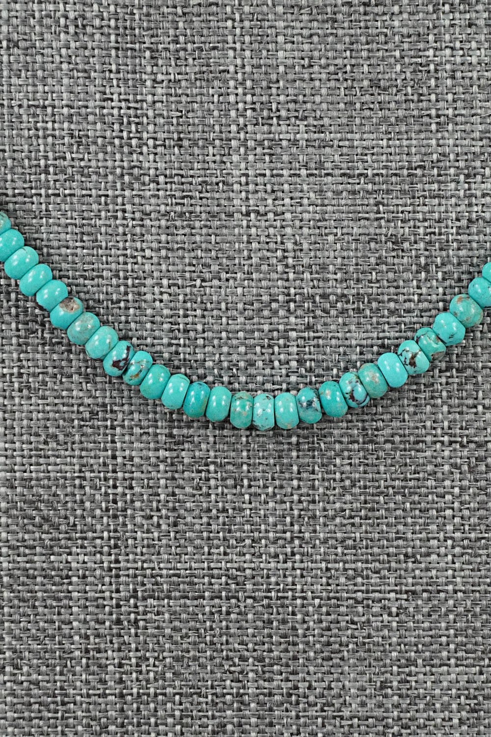 Turquoise & Sterling Silver Necklace 16" - Helen Tsosie