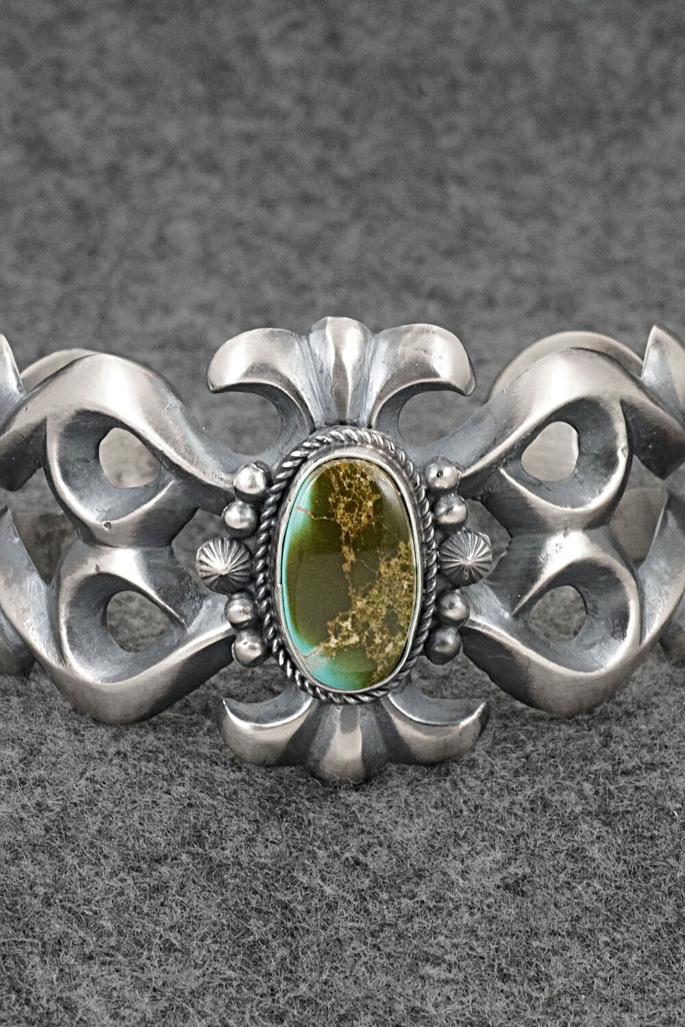 Turquoise & Sterling Silver Bracelet - Harrison Bitsue