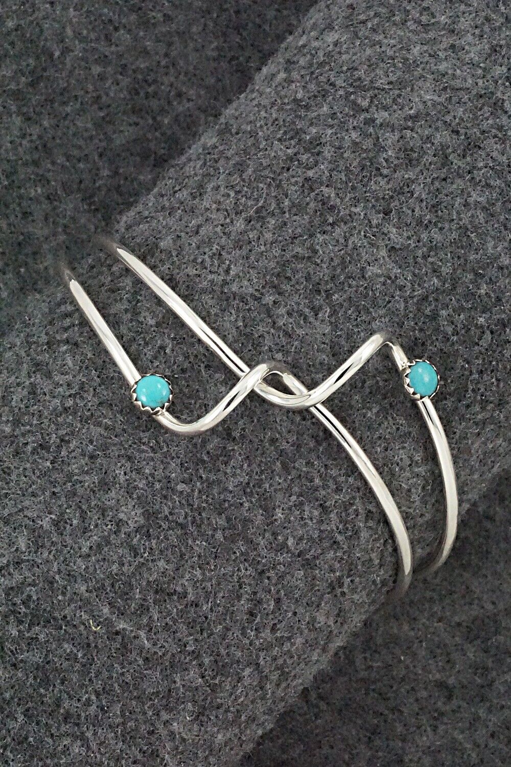 Turquoise & Sterling Silver Bracelet - Yolanda Skeets