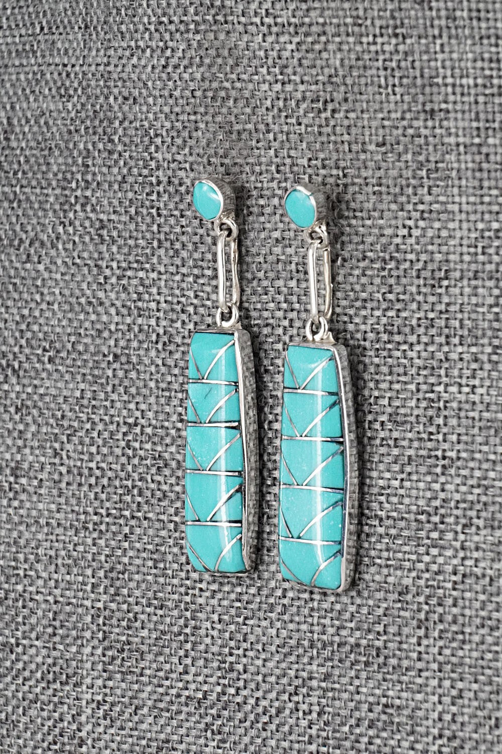 Turquoise & Sterling Silver Earrings - Phyllis Lucio