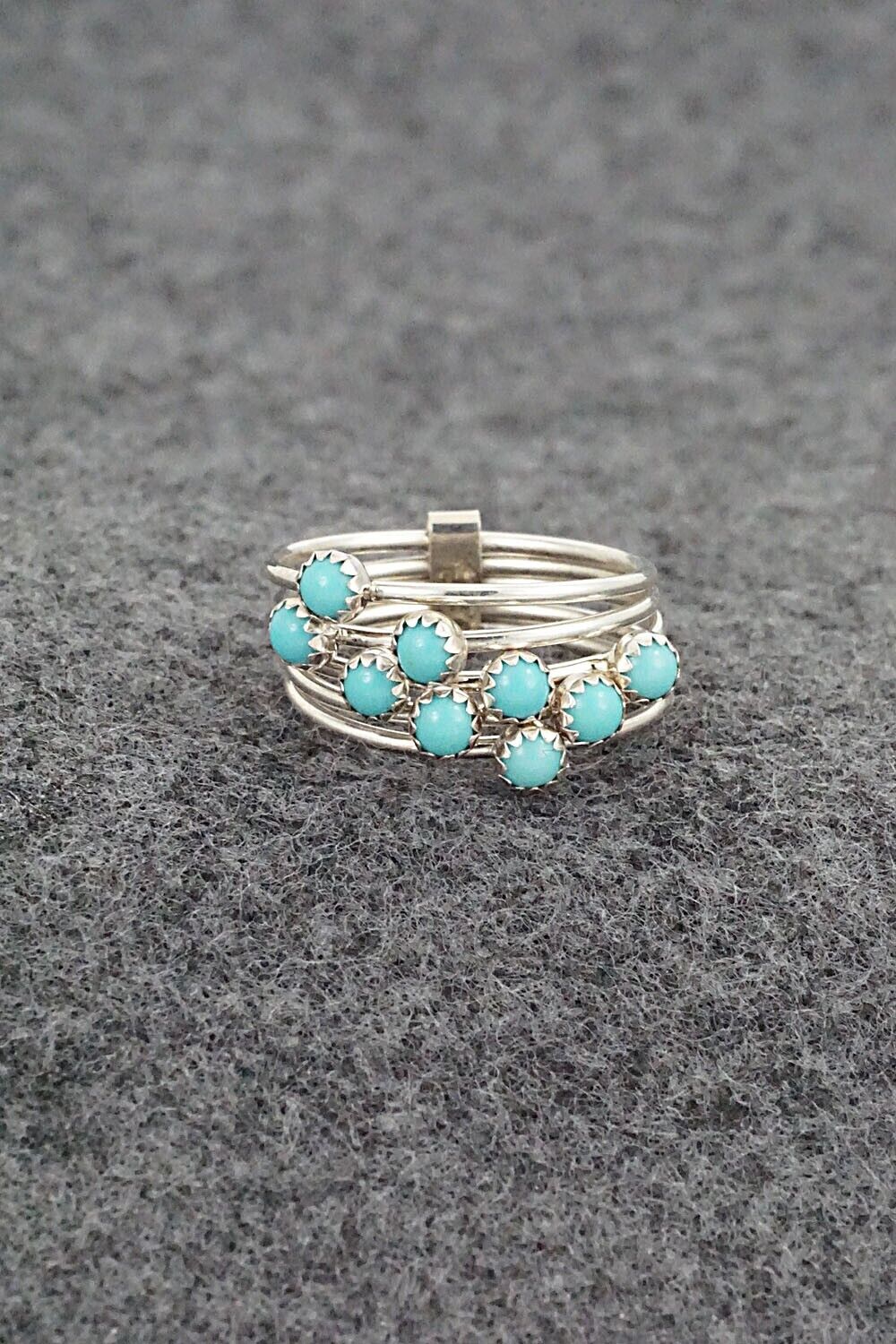 Turquoise & Sterling Silver Ring - Dorothy Yazzie - Size 4.5